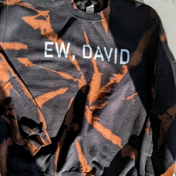 Ew, David Schitts Creek Reverse TieDyed Sweatshirt - Picture 10 of 12